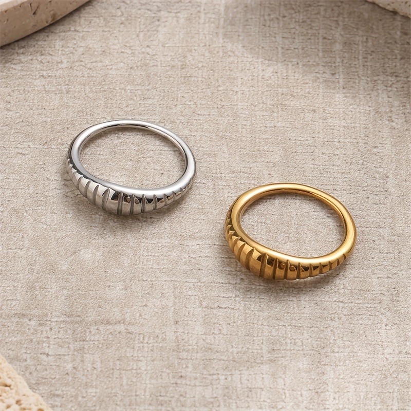 Unisex Vintage Stainless Steel Knot Horn Ring